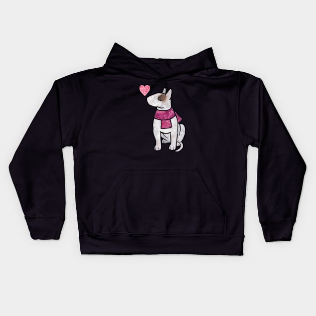 English Bull Terrier Kids Hoodie by animalartbyjess